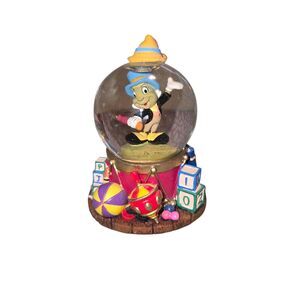 Vintage Disney Store Jiminy Cricket Mini Toy Box Snow Globe Pinocchio 3"